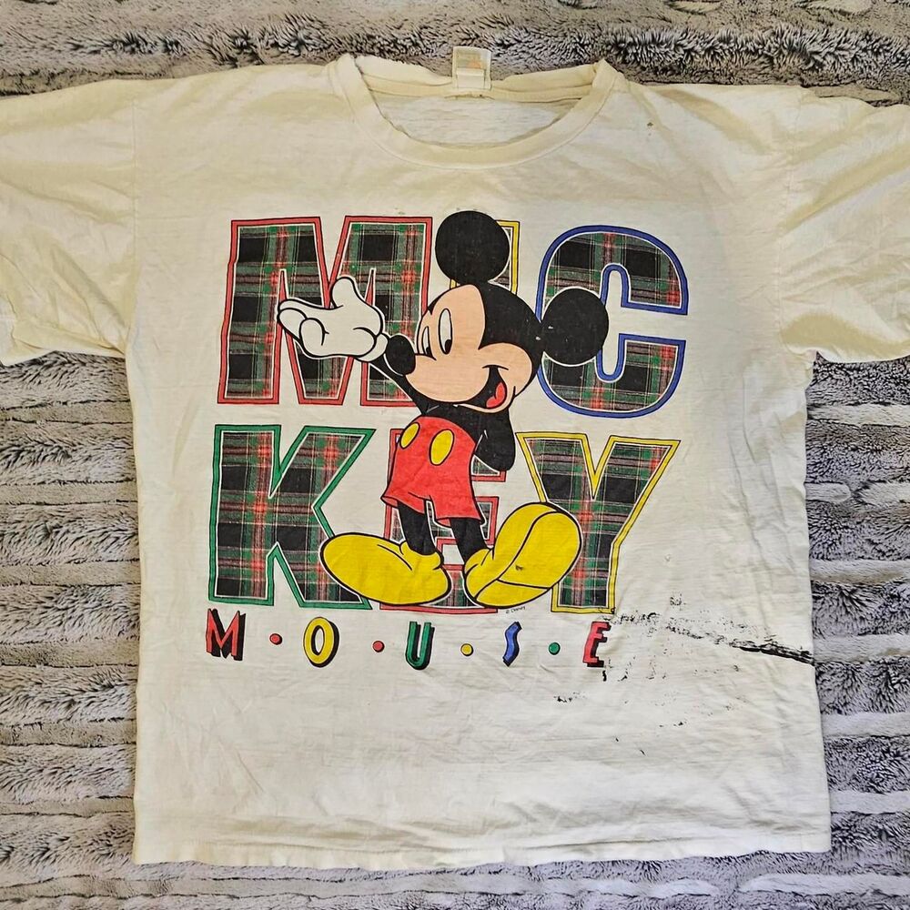 Disney Men's White and Cream T-shirt
